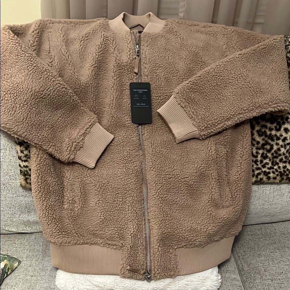 NWT Fabletics Tan Teddy Jacket